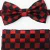 Red And Black Diamonds Pre-Tied Silk Bow Tie Set 2 Red And Black Diamonds Pre-Tied Silk Bow Tie Set -Fashion Formal Wear Store BWTH 465 98792.1543186902