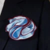 Antonio Ricci 2-in-1 Pouf Pocket Square - Burgundy Trim On Baby Blue -Fashion Formal Wear Store BabyBlue Burgundy a 21364.1658073824