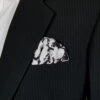 100% Silk Pre-Folded Fan Design Pocket Square Insert - Black & White Floral 2 100% Silk Pre-Folded Fan Design Pocket Square Insert - Black & White Floral -Fashion Formal Wear Store BlackFloral 3a 58514.1642796822