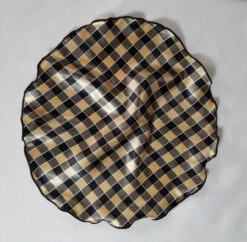Antonio Ricci 2-in-1 Pouf Round Pocket Square - Black & Tan Check -Fashion Formal Wear Store Black Tan Check3 38530.1651353730