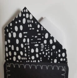 Two-Tone Black & White Abstract Ovals 100% Cotton Pre-Folded Pocket Square Insert 8 Two-Tone Black & White Abstract Ovals 100% Cotton Pre-Folded Pocket Square Insert -Fashion Formal Wear Store Black White Abstract Ovals 3 51481.1683489780