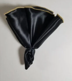 Antonio Ricci 2-in-1 Pouf Round Pocket Square - Light Gold Trim On Black 11 Antonio Ricci 2-in-1 Pouf Round Pocket Square - Light Gold Trim On Black -Fashion Formal Wear Store Black lightGold 4 08785.1683481669