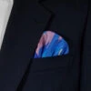 100% Silk Pre-Folded Pocket Square Insert - Blue & Pink Mix -Fashion Formal Wear Store BlueAbstract1 2 02213.1661712923