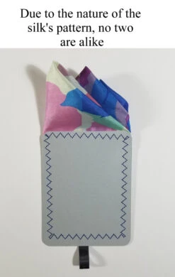 100% Silk Blue & Pink Mix Pre-Folded Pocket Square Insert -Fashion Formal Wear Store Blue Pink Abstract2 5 97095.1678302758