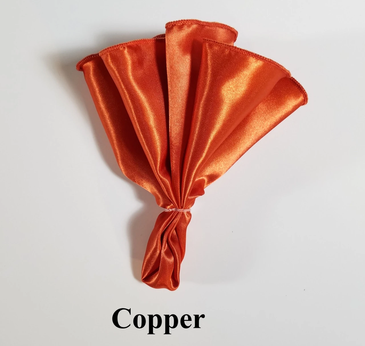 Antonio Ricci 2-in-1 Pouf Round Pocket Square - Copper Tone Orange 7 Antonio Ricci 2-in-1 Pouf Round Pocket Square - Copper Tone Orange - Image 5
