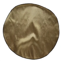 Antonio Ricci 2-in-1 Dark Gold 100% Dupioni Silk Pouf Round Pocket Square -Fashion Formal Wear Store DarkGold 2 55345.1675545757