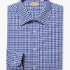 Gitman Bros. 100% Cotton Navy Blue Gingham Dress Shirt -Fashion Formal Wear Store GTM 210CH 41 13760.1522484516