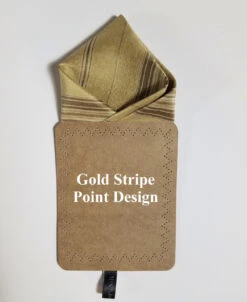 100% Silk Gold & Brown Stripe Point Design Pre-Folded Pocket Square Insert 11 100% Silk Gold & Brown Stripe Point Design Pre-Folded Pocket Square Insert -Fashion Formal Wear Store GoldStripe POINT 2 ebay 09080.1673029707
