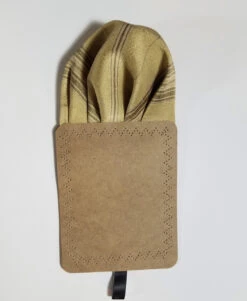 100% Silk Gold & Brown Stripe Fan Design Pre-Folded Pocket Square Insert -Fashion Formal Wear Store GoldStripe2 38397.1673029543