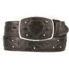King Exotic Genuine Teju Lizard Cut-Out Design Western Belt - Black -Fashion Formal Wear Store KE BLT 4C11F0705 52834.1613639292