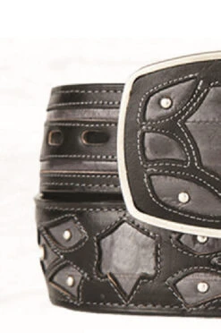 King Exotic Genuine EEL Cut-Out Design Western Belt - Faded Grey -Fashion Formal Wear Store KE BLT 4C11F0838 3 80158.1613601694