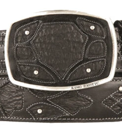 King Exotic Genuine Shark Cut-Out Design Western Belt - Black -Fashion Formal Wear Store KE BLT 4C11F0905 2 07590.1613689874