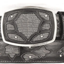 King Exotic Genuine Shark Cut-Out Design Western Belt - Faded Grey -Fashion Formal Wear Store KE BLT 4C11F0938 2 48429.1613689875