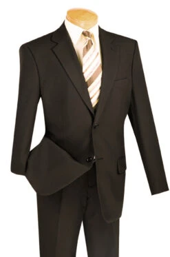 Lucci 2-Button With Flat Front Slacks Budget Suit - Brown