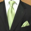 100% Woven Silk Necktie With Pocket Square - Lime -Fashion Formal Wear Store LFT SWTH62 59167.1522526458