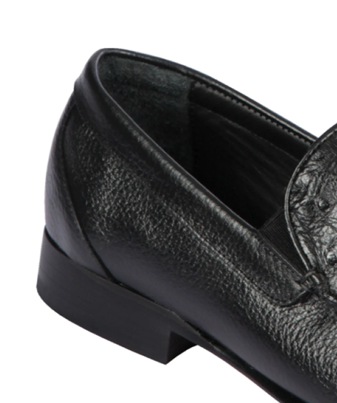 Lombardy - Genuine Ostrich Quill & Leather Loafer - Black 5 Lombardy - Genuine Ostrich Quill & Leather Loafer - Black - Image 3
