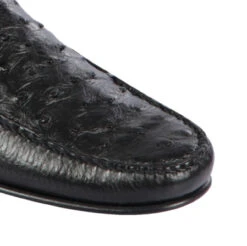 Lombardy - Genuine Ostrich Quill & Leather Loafer - Black 9 Lombardy - Genuine Ostrich Quill & Leather Loafer - Black -Fashion Formal Wear Store LMB ZLA040305 4 14433.1597989401