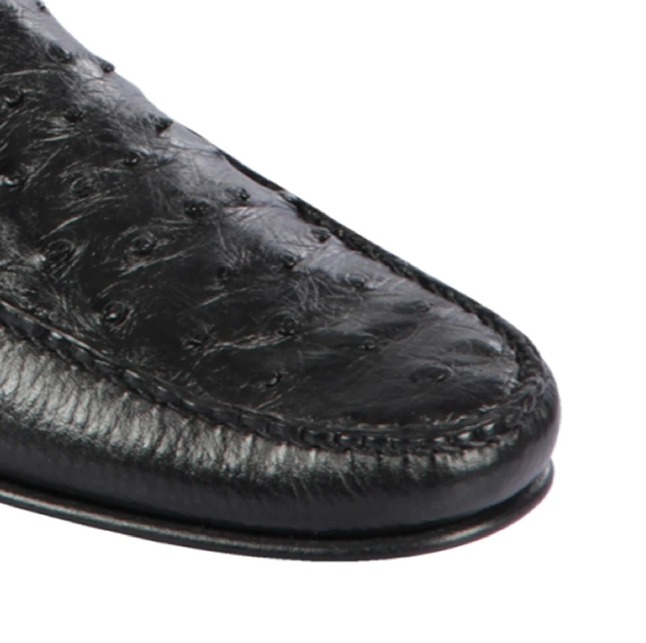 Lombardy - Genuine Ostrich Quill & Leather Loafer - Black 6 Lombardy - Genuine Ostrich Quill & Leather Loafer - Black - Image 4