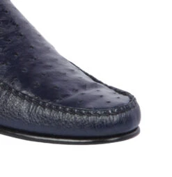 Lombardy - Genuine Ostrich Quill & Leather Loafer - Navy Blue 9 Lombardy - Genuine Ostrich Quill & Leather Loafer - Navy Blue -Fashion Formal Wear Store LMB ZLA040310 4 12731.1597945331