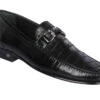 Lombardy - Genuine Caiman Croc Belly & Leather Horsebit Loafer - Black -Fashion Formal Wear Store LMB ZLA058205 74833.1597965266