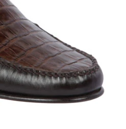 Lombardy - Genuine Caiman Croc Belly & Leather Horsebit Loafer - Brown -Fashion Formal Wear Store LMB ZLA058207 3 91003.1597958734