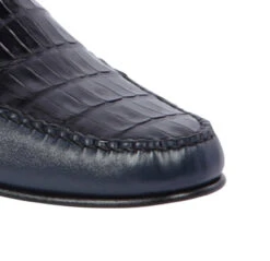 Lombardy - Genuine Caiman Croc Belly & Leather Horsebit Loafer - Navy 9 Lombardy - Genuine Caiman Croc Belly & Leather Horsebit Loafer - Navy -Fashion Formal Wear Store LMB ZLA058210 3 26809.1597989360