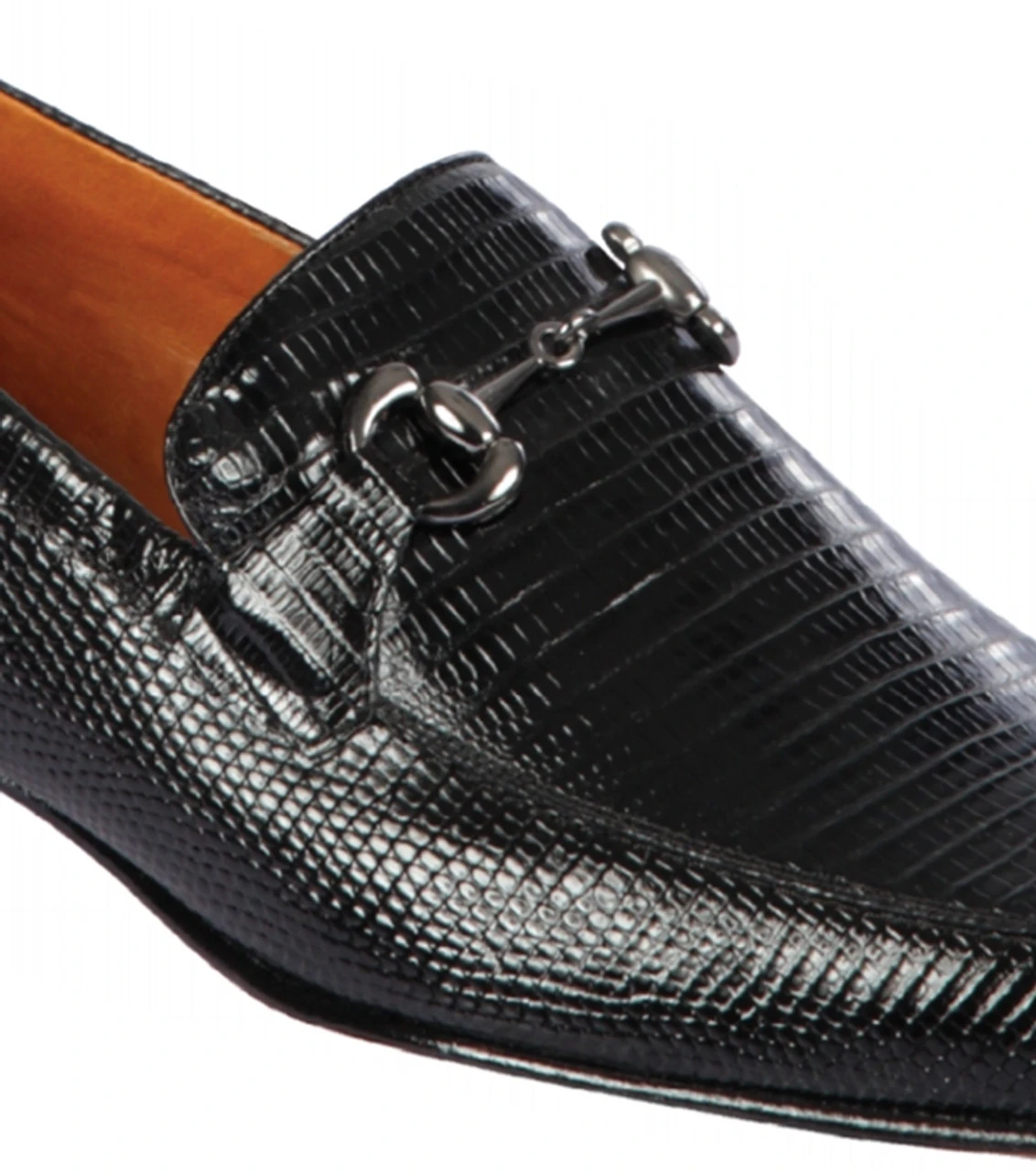 Lombardy - Genuine Teju Lizard Horsebit Dress Loafer - Black 4 Lombardy - Genuine Teju Lizard Horsebit Dress Loafer - Black - Image 2