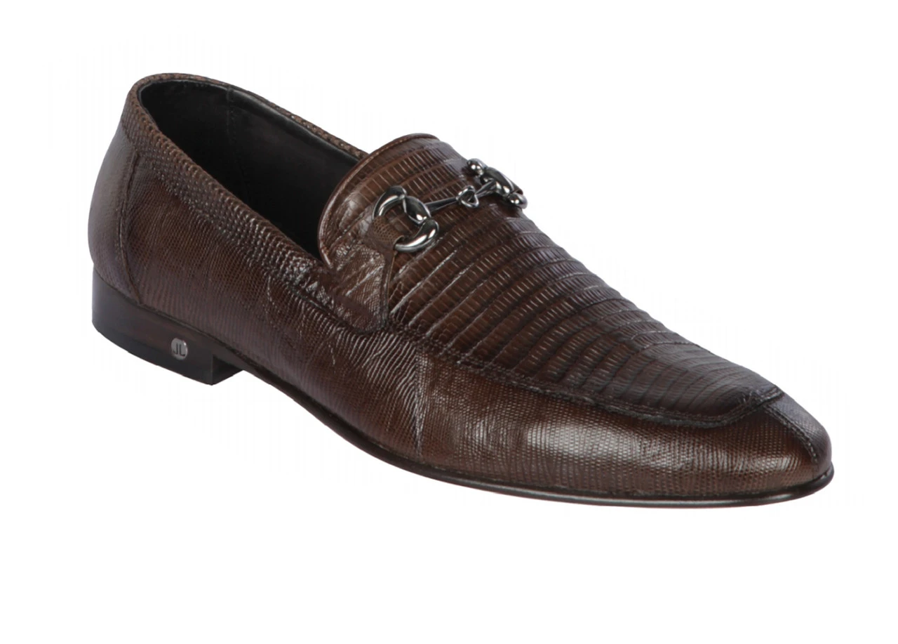 Lombardy - Genuine Teju Lizard Horsebit Dress Loafer - Brown 3 Lombardy - Genuine Teju Lizard Horsebit Dress Loafer - Brown