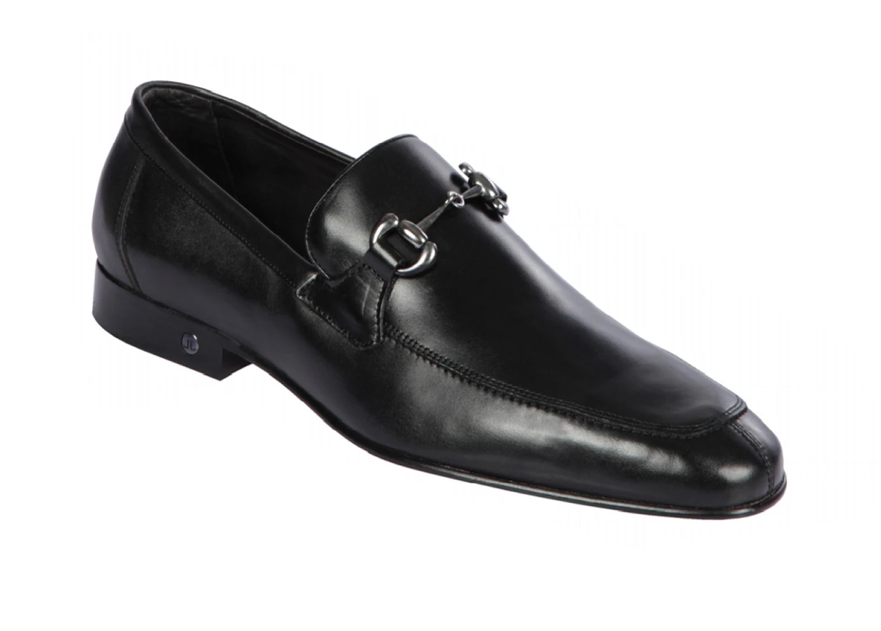 Lombardy - Genuine Calf Leather Horsebit Dress Loafer - Black 3 Lombardy - Genuine Calf Leather Horsebit Dress Loafer - Black