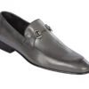 Lombardy - Genuine Calf Leather Horsebit Dress Loafer - Grey