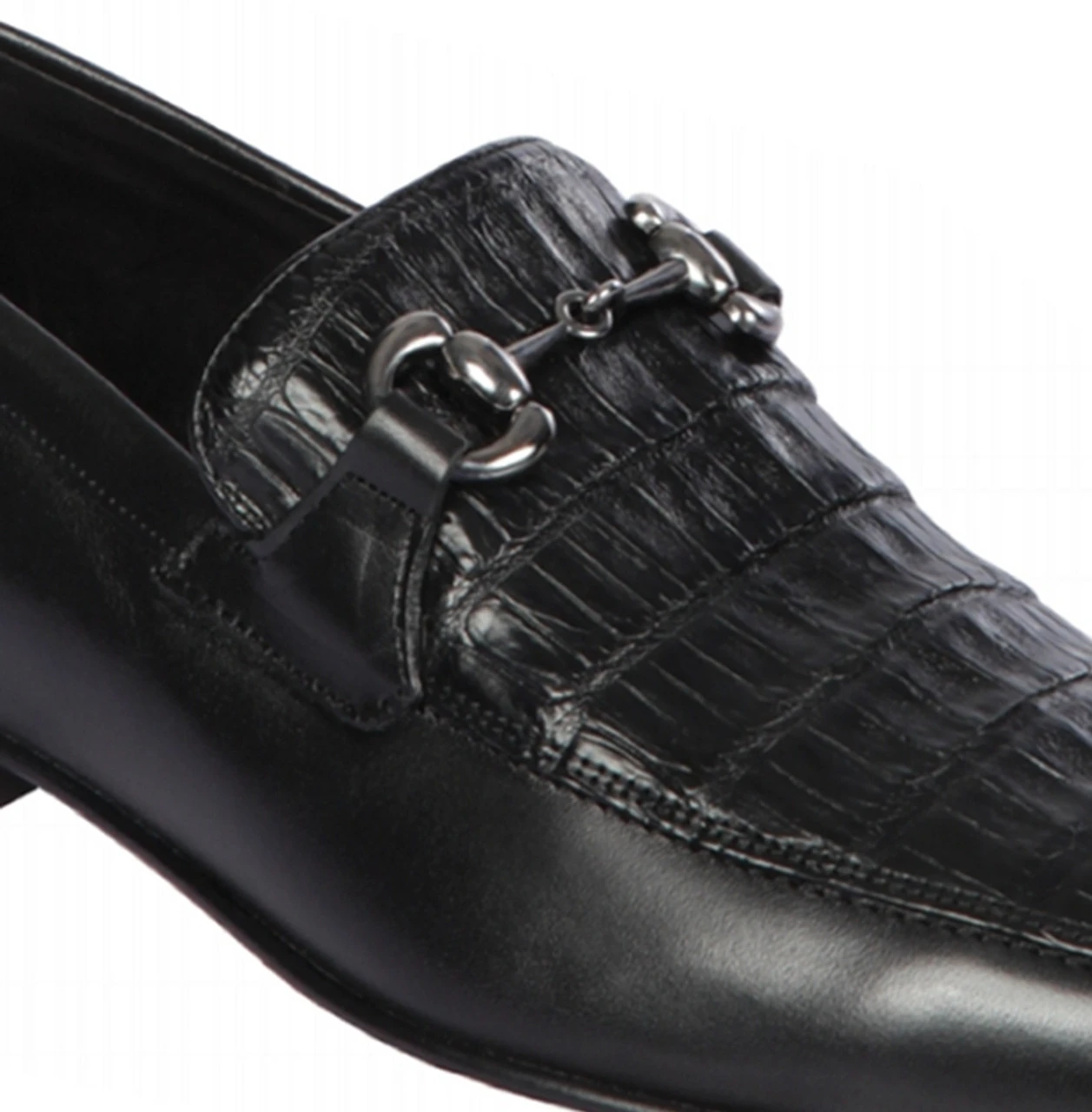Lombardy - Genuine Caiman Belly Horsebit Dress Loafer - Black 5 Lombardy - Genuine Caiman Belly Horsebit Dress Loafer - Black - Image 3