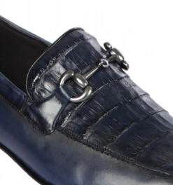 Lombardy - Genuine Caiman Belly Horsebit Dress Loafer - Navy 9 Lombardy - Genuine Caiman Belly Horsebit Dress Loafer - Navy -Fashion Formal Wear Store LMB ZLD018210 2 91470.1598057081