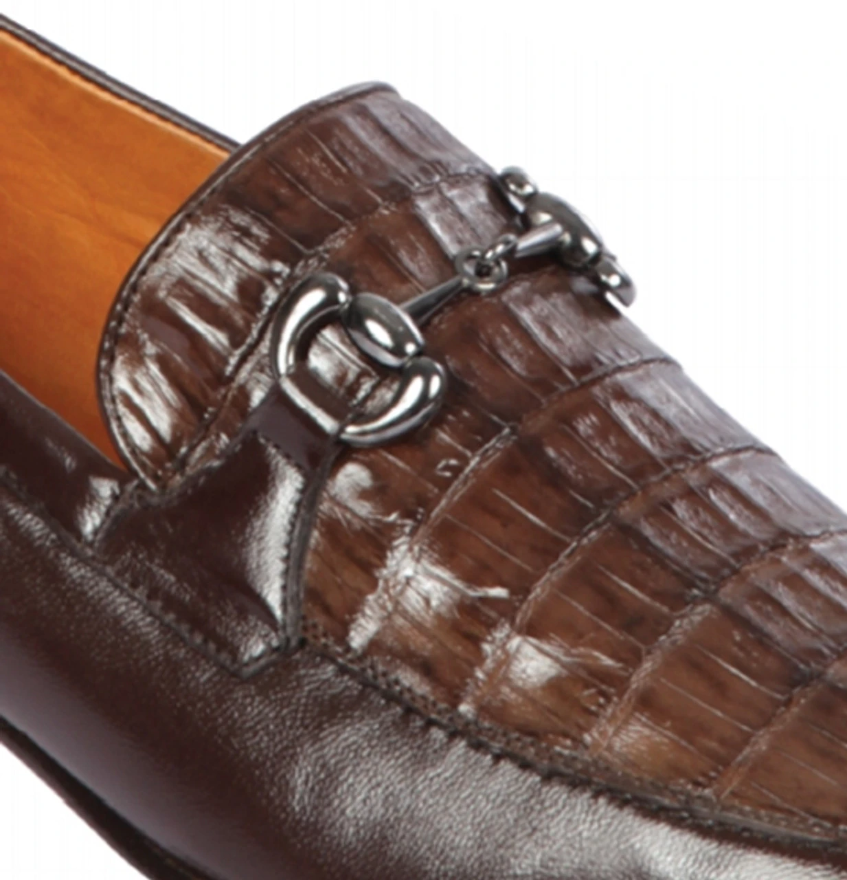 Lombardy - Genuine Caiman Belly Horsebit Dress Loafer - Brown 4 Lombardy - Genuine Caiman Belly Horsebit Dress Loafer - Brown - Image 2