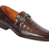 Lombardy - Genuine Caiman Belly Horsebit Dress Loafer - Brown -Fashion Formal Wear Store LMB ZLD018216 52021.1598057096