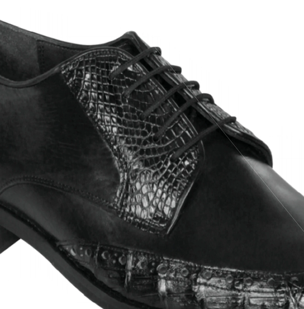 Lombardy - Genuine Caiman Belly Wingtip Dress Shoe - Black 5 Lombardy - Genuine Caiman Belly Wingtip Dress Shoe - Black - Image 3