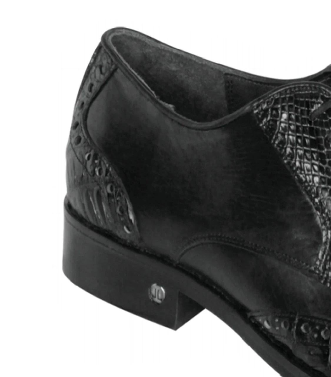 Lombardy - Genuine Caiman Belly Wingtip Dress Shoe - Black 6 Lombardy - Genuine Caiman Belly Wingtip Dress Shoe - Black - Image 4