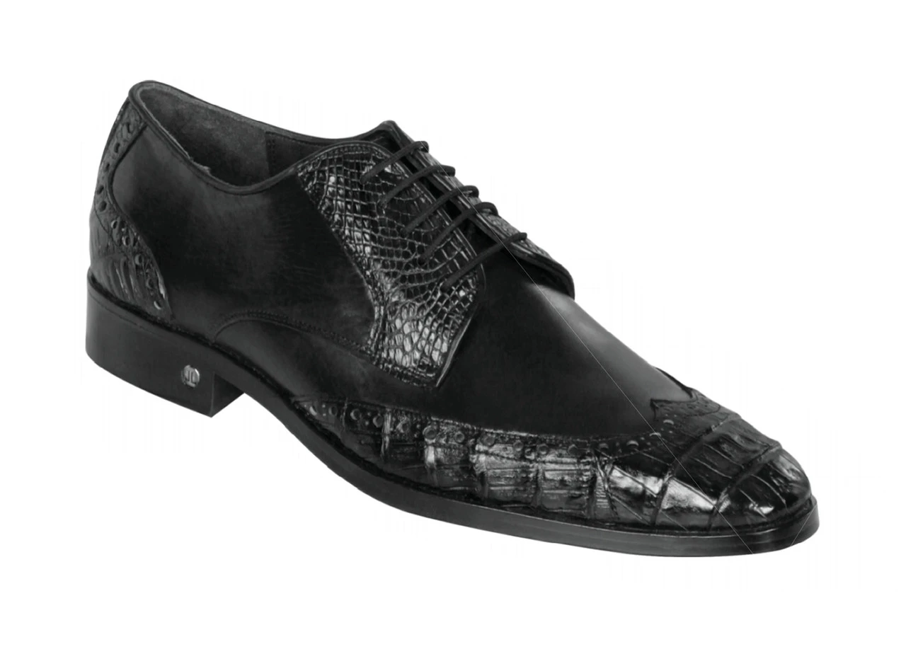 Lombardy - Genuine Caiman Belly Wingtip Dress Shoe - Black 3 Lombardy - Genuine Caiman Belly Wingtip Dress Shoe - Black