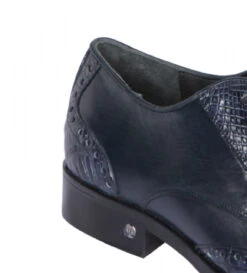 Lombardy - Genuine Caiman Belly Wingtip Dress Shoe -Navy -Fashion Formal Wear Store LMB ZLM018210 4 30015.1598057880