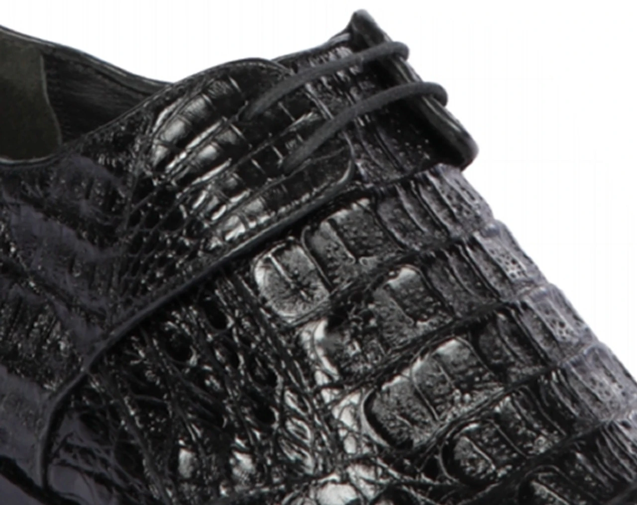 Lombardy - Genuine Caiman Croc Hornback Dress Shoe - Black 4 Lombardy - Genuine Caiman Croc Hornback Dress Shoe - Black - Image 2