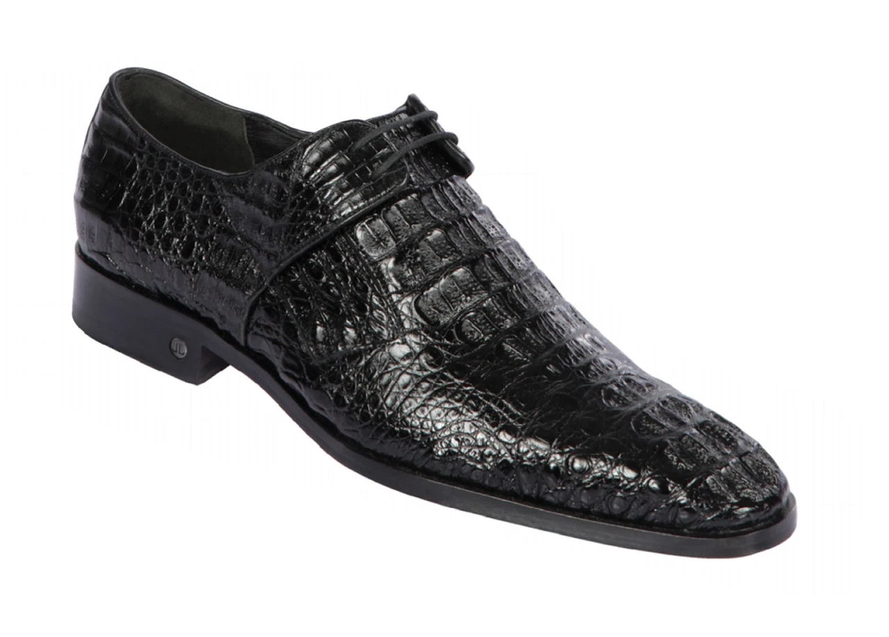 Lombardy - Genuine Caiman Croc Hornback Dress Shoe - Black 3 Lombardy - Genuine Caiman Croc Hornback Dress Shoe - Black