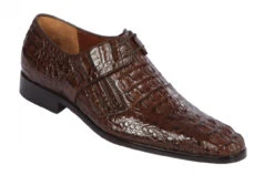 Lombardy - Genuine Caiman Croc Hornback Dress Shoe - Brown