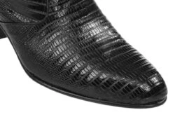 Los Altos Genuine Teju Lizard Charro Heel Ankle Boot - Black -Fashion Formal Wear Store LSA 630705 4 36905.1610656854
