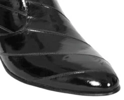 Los Altos Genuine Eel Charro Heel Ankle Boot - Black 8 Los Altos Genuine Eel Charro Heel Ankle Boot - Black -Fashion Formal Wear Store LSA 630805 B 4 05710.1610476167