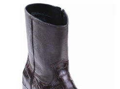 Los Altos Genuine Caiman Belly Side Zipper Ankle Boot - Brown -Fashion Formal Wear Store LSA 68B8207 2 65974.1611090604