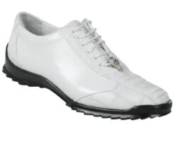 Los Altos Genuine Ostrich Leg Patch Design White Sneaker -Fashion Formal Wear Store LSA C091928 60989.1598168782