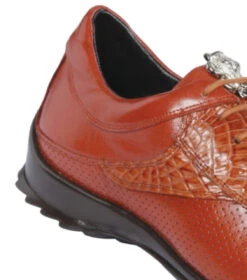 Los Altos Genuine Caiman Croc Tail Cognac Sneaker -Fashion Formal Wear Store LSA ZC090103 3 87664.1598331944