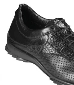 Los Altos Genuine Caiman Croc Tail Black Sneaker -Fashion Formal Wear Store LSA ZC090105 4 75051.1598331949