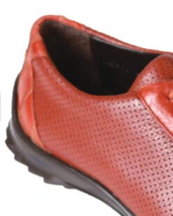 Los Altos Genuine Ostrich Quill Patch Design Cognac Sneaker -Fashion Formal Wear Store LSA ZC091503 4 50120.1598552052