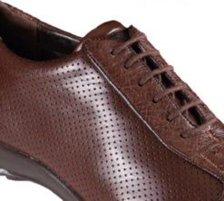 Los Altos Genuine Ostrich Quill Patch Design Brown Sneaker -Fashion Formal Wear Store LSA ZC091507 2 57745.1598623876