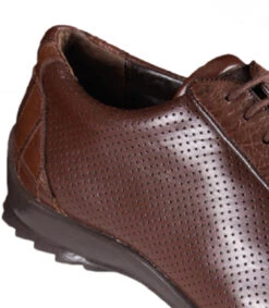 Los Altos Genuine Ostrich Quill Patch Design Brown Sneaker -Fashion Formal Wear Store LSA ZC091507 4 86365.1598623877